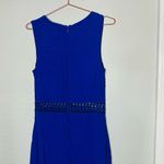 Nicole Miller  Women's Royal Blue Malibu Crepe Lace Cutout Midi Dress Size 8 Photo 8