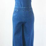 Universal Threads Universal Thread Blue Bow Classic Cross back Feminine Wide-Leg Denim Overalls 0 Photo 0