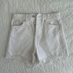 ZARA  White Denim Shorts High-Waisted Photo 0