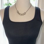 SKIMS  Black Cropped Ribbed Tank, Large, NWOT Photo 1