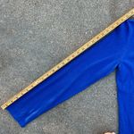 Vintage Blue Light Weight Christmas Cardigan Sweater Santa Presents Tree SMALL Photo 7