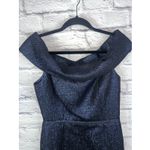 Rickie Freeman x Teri Jon Jacquard Blue Metallic Cocktail Dress Size 6 READ Photo 2