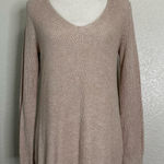 Old Navy NWT Tan Textured V-Neck Pull Over Tunic Sweater, Sz SMALL Photo 0