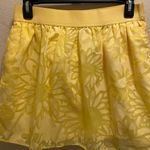 Lilly Pulitzer Yellow Floral Whitley Mini Skirt Size Small Photo 3