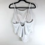 ANDIE  Swim The Paloma Rib One Piece Swimsuit Tieback Square Neck White XXL Photo 3