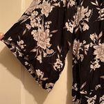 Spiritual Gangster | Black & White Loose Cardigan Robe Floral Print One Size OS Photo 1