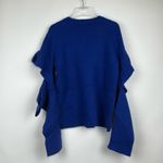 Endless Rose  Blue Crew Neck Sweater with Cut Out Sleeves Size Large Photo 6