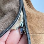 Vintage Montgomery Ward 1950s Suede Longline‎ Jacket Coat Small medium lined Brown Photo 2