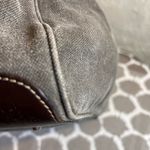 Dooney & Bourke Rare Black Denim/Dark Gray Brown Denim Tote Bag wLeather Handles Photo 4