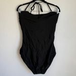 J.Crew NWT Strapless One-piece Swimsuit Bathing Suit in Black Sz L AO438 Photo 4