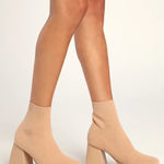 Marquise Beige Knit Platform Slip Photo 0