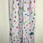 Hill House The Skylar Linen Pants in Sea Creature Women's MED NWT Nautical Beach Purple Photo 1