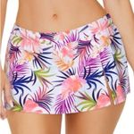 Island Escape Floral Swim Skirt White Size 16 Photo 2