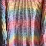 Beginning Boutique 💖Boutique Rainbow Colorful Knit V-Neck Sweater Photo 3