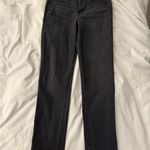 Madewell  Womens Mid-Rise Stovepipe 25T 25 Tall Straight Leg Black Charcoal Jeans Photo 1