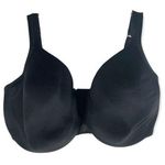 Cacique 40H Bra Satin Full Coverage Plus Size Lane Bryant Black Solid Stretch 66 Photo 0