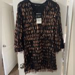 ZARA Black and Bronze Sequin Dress Photo 1