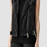 ALLSAINTS Range Leather Biker Jacket Vest Photo 1