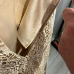 Montage by Mon Cherie Nude Lace Rhinestone Strap Dress Size 6 Photo 9