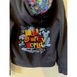 Disney Walt World Park Embroidered Graphic Hoodie Sweatshirt Navy Blue Medium Photo 2