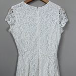 J. Gee Drop Waist Lace Mini Dress Womens Small White Bridal Bride to Be Cocktail Photo 8