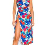 For Love & Lemons Lorenza Midi Dress in Blue Size Small NWT Photo 6