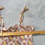 Kos Resort Floral‎ Smocked Maxi Dress Size S Pink Yellow Tie Strap Boho Cottage Photo 8