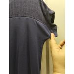 Soft Surroundings  Size M Navy Gauzy Linen Cotton Blend Trim Dolman Sleeve Top Photo 3