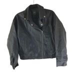 Wild Fable Womens Black Faux Leather Moto Jacket Asymmetric Zipper XS Photo 0