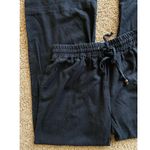 Poplooks Black Linen Blend Wide Leg Casual Lounge Beach Pool Pants Womens 1XL Size XL Photo 1