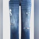 Flamingo Flamingals Ripped Distressed Raw Hem Straight Leg Jeans Women’s Blue Size L 6-8 Photo 0