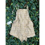 Billabong  Yellow White Stripe Overalls Size Small NWT Photo 1