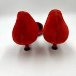 KHAITE Seville Suede d’Orsay Heels Red Pointy Toe Kitten Photo 7