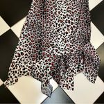 Marques Almeida Satin Midi Slip Dress Leopard Print Silver Pink Handkerchief Hem Photo 6