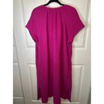 D&Co Beach Pink Gauze Tunic Dress Tassel V Neck Short Sleeve XL Cover Up Photo 2