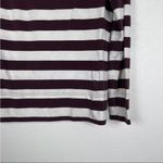 Nike Womens Striped Long Sleeve Tee Maroon White Sz M Photo 3