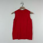 Brooks Brothers Red Sleeveless Women's Knit Cotton Top, S Photo 1