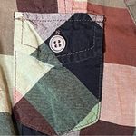 Daytrip  Patchwork Plaid Button Down‎ Top Womens Size Small Biker Grunge Studded Photo 7