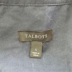 Talbots Navy Blouse sequins beaded Floral Embroidery S Photo 5