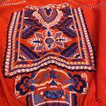 Gianni Bini GB Orange Sleeveless Elastic Waist Embroidered Detail Tank Top Small Photo 6