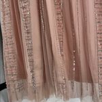 Adrianna Papell  Blush Sequin Dress sleeveless floor length flowy 12 formal party Photo 4