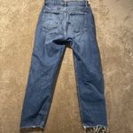 Old Navy  Jeans Womens Sz 6 Sky High Extra Blue Distressed Raw Straight Leg Pants Photo 2