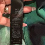 Topshop RUFFLE NECK LONG BELL SLEEVE GREEN PRINT DRESS 2 Photo 5