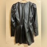 Ronny Kobo Collection black faux leather cutout long sleeve mini dress large NEW Photo 6