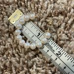 Lulus NEW Pearl earring open hoops Photo 2