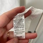 Dutch & Harley women’s solid white drapey relaxed casual short sleeve shirt top Size M Photo 3