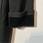 Larry Levine  Vintage Black Wool Trench Coat Full Length Coat Velvet Size 14 Photo 4