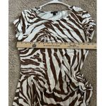 Lafayette 148  New York Zebra Side Tie Midi Dress Size Medium Unique Animal Print Photo 6
