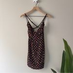 Urban Outfitters Kimchi Blue  Fruit Print Black Red Strappy Dress Deep B-Neck EUC Photo 3