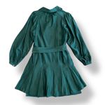 Current Air Elias Mini Dress Pleated Shoulders in jewel green Size Large Photo 4